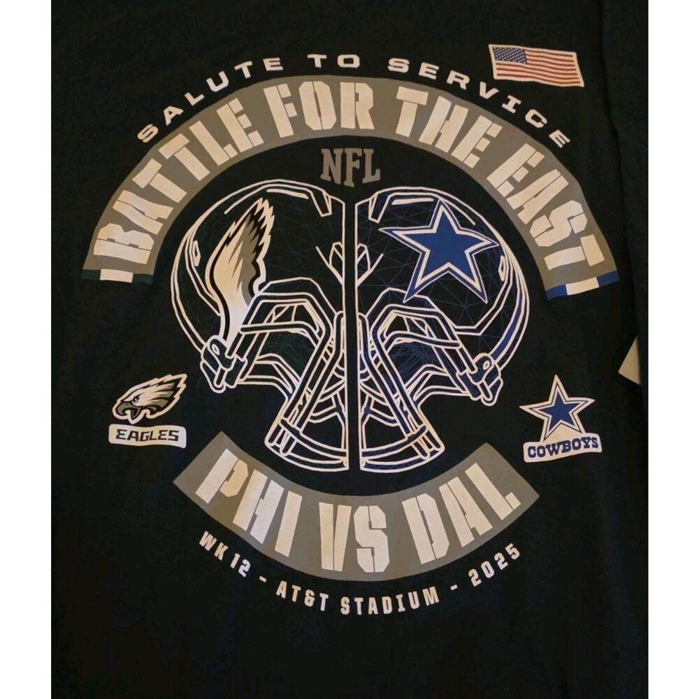 Dallas Cowboys VS Philadelphia Eagles AT&T Stadium Game Day‎ T-Shirt 11/23/25 L
